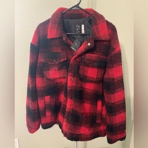 Original Use Plaid Sherpa Jacket Size Large NWT